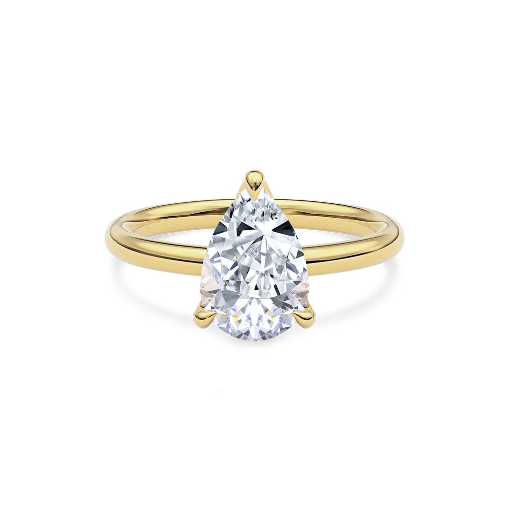 Dia Solitaire Engagement Ring Pear•Yellow Gold