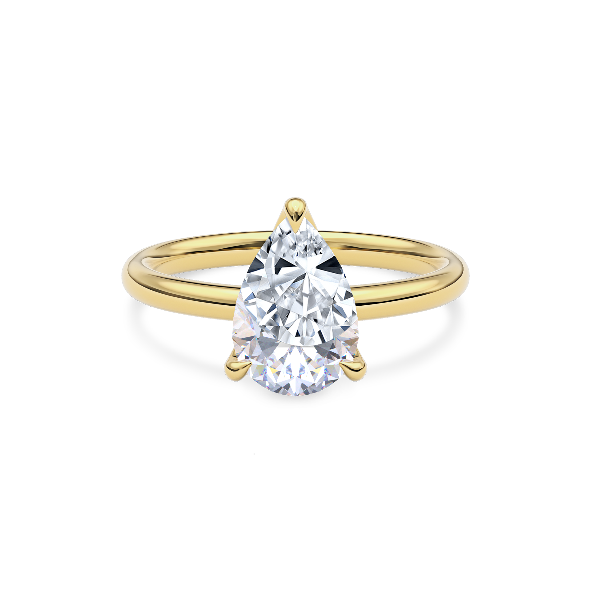 Dia Solitaire Engagement Ring Pear•Yellow Gold