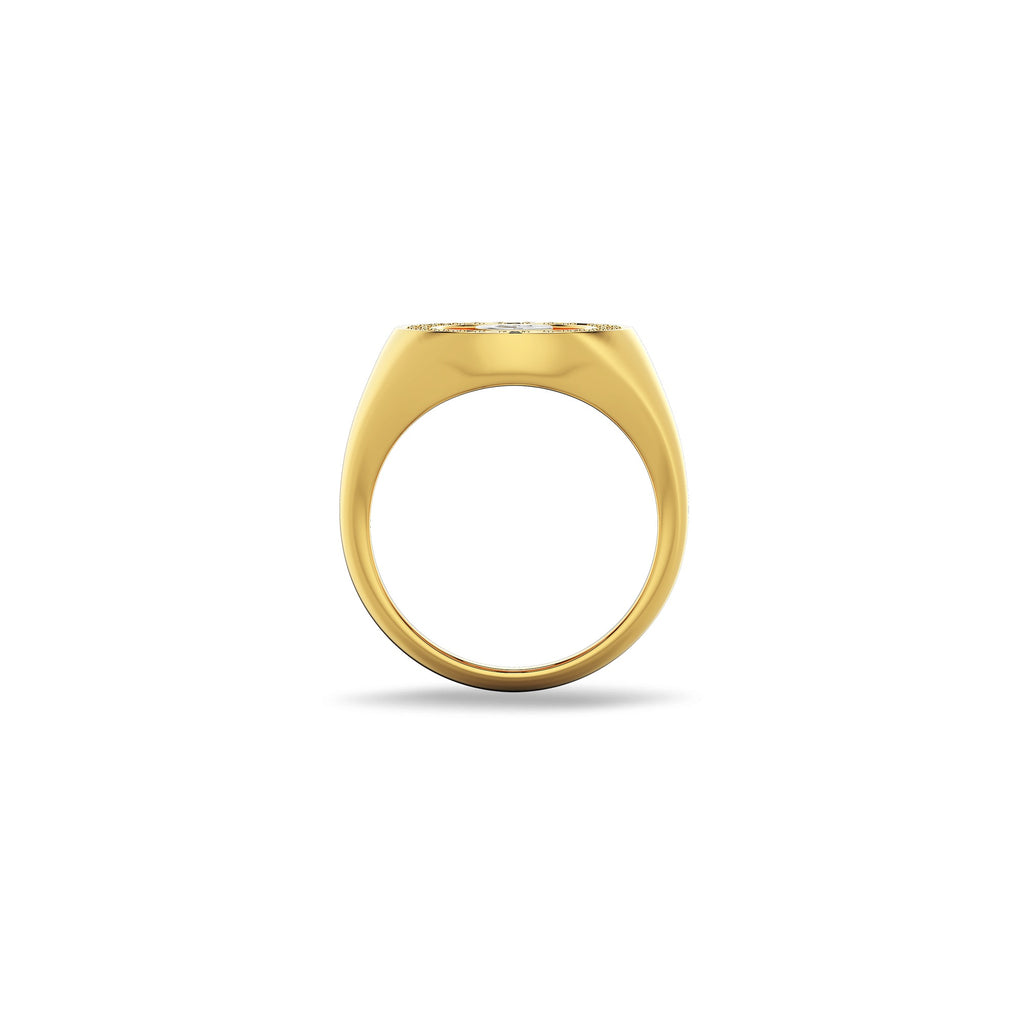 18K Gold Plated Silver Monogram Initial Ring SS25R001G