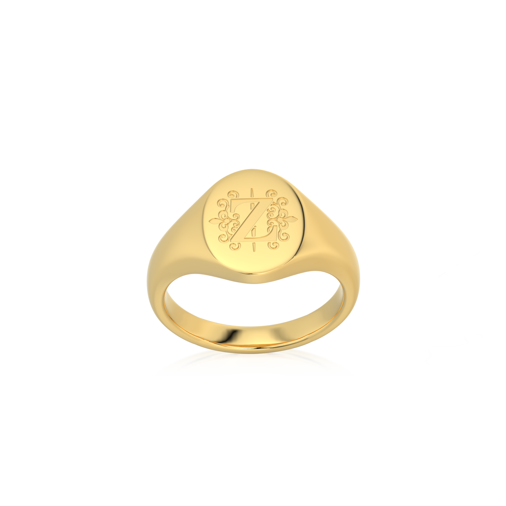 Oval Monogram Ring SR003H