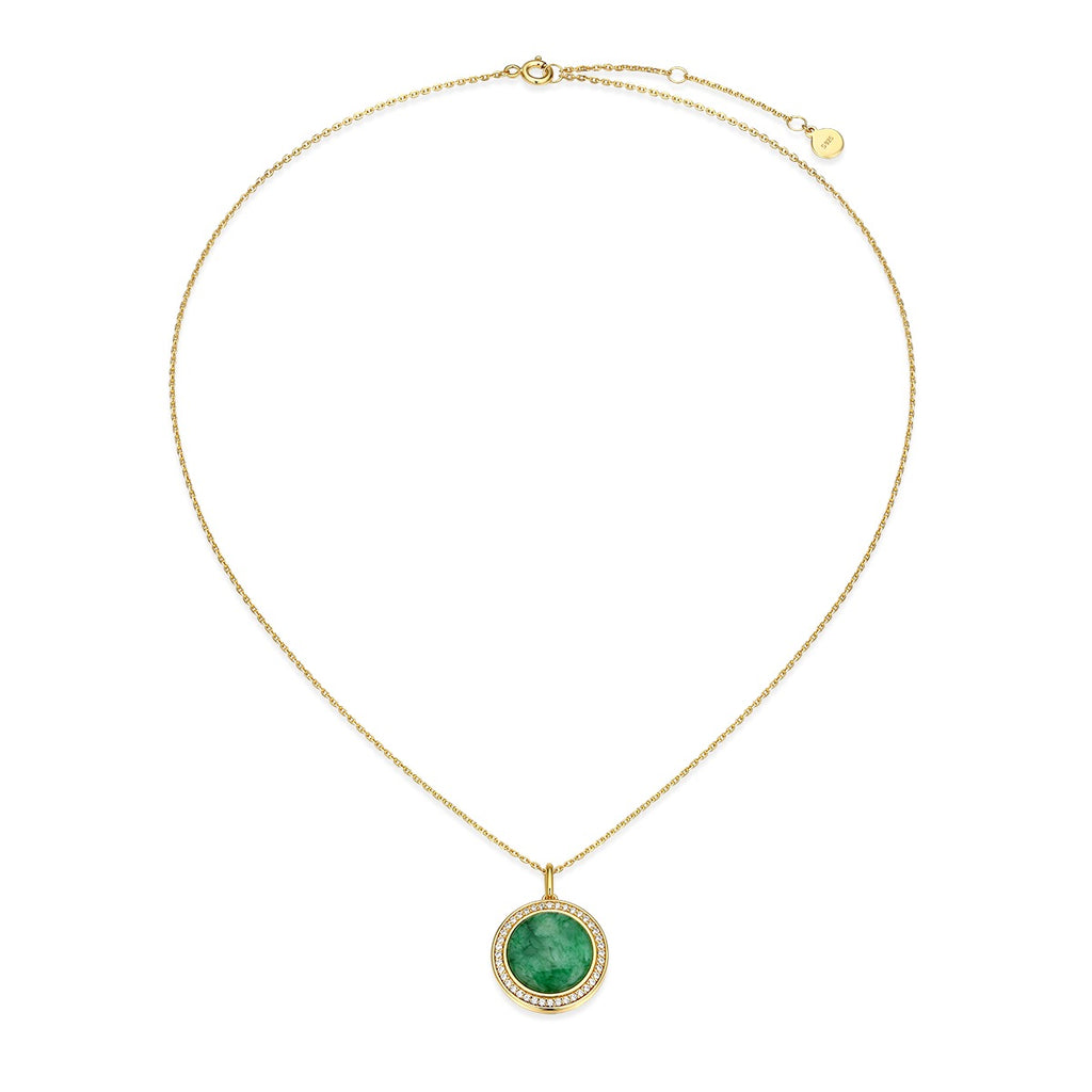 18K Gold Plated Legacy Jade Locket SN004G