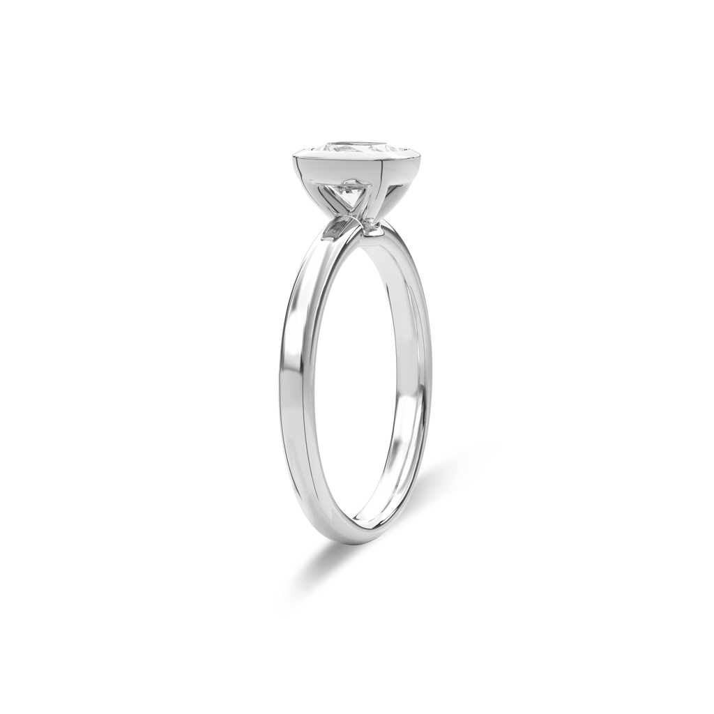Bezel Ring Cushion•White Gold