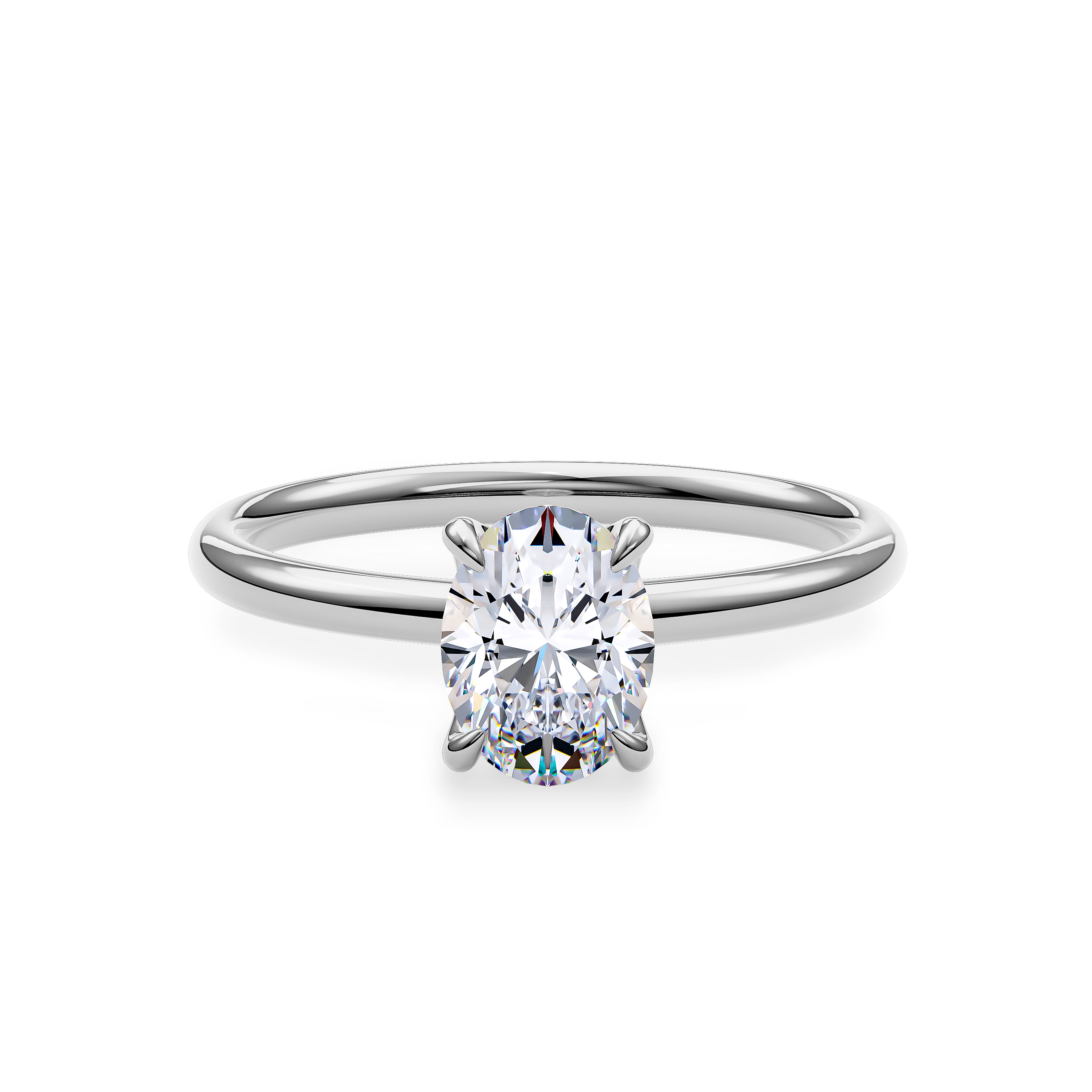Dia Special Solitaire Engagement Ring Oval•White Gold