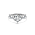 Rhea Twisted Pave Engagement Ring Heart•White Gold