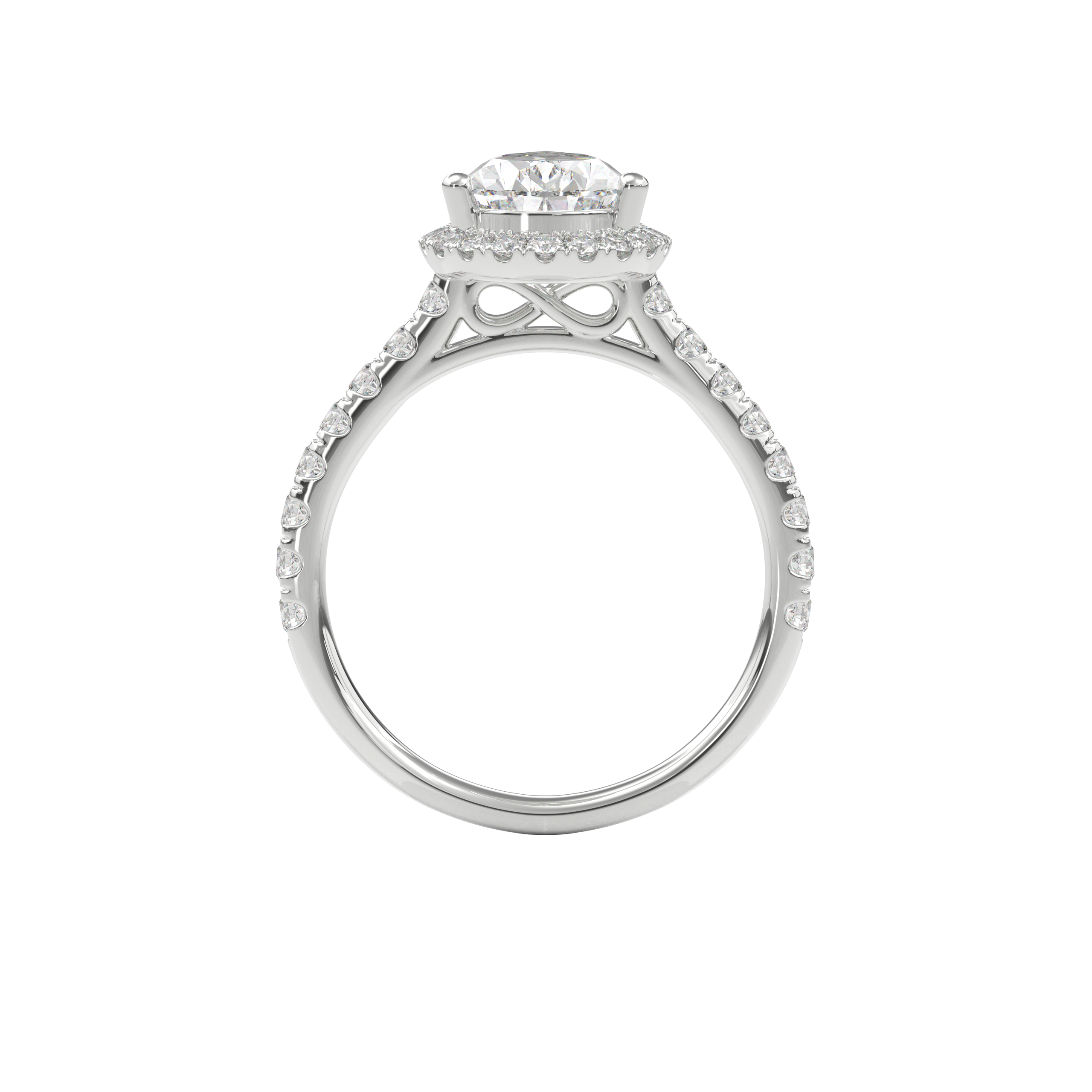 Elara Infinity Engagement Ring Pear•White Gold