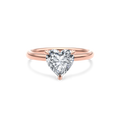 Dia Solitaire Engagement Ring Heart•Rose Gold