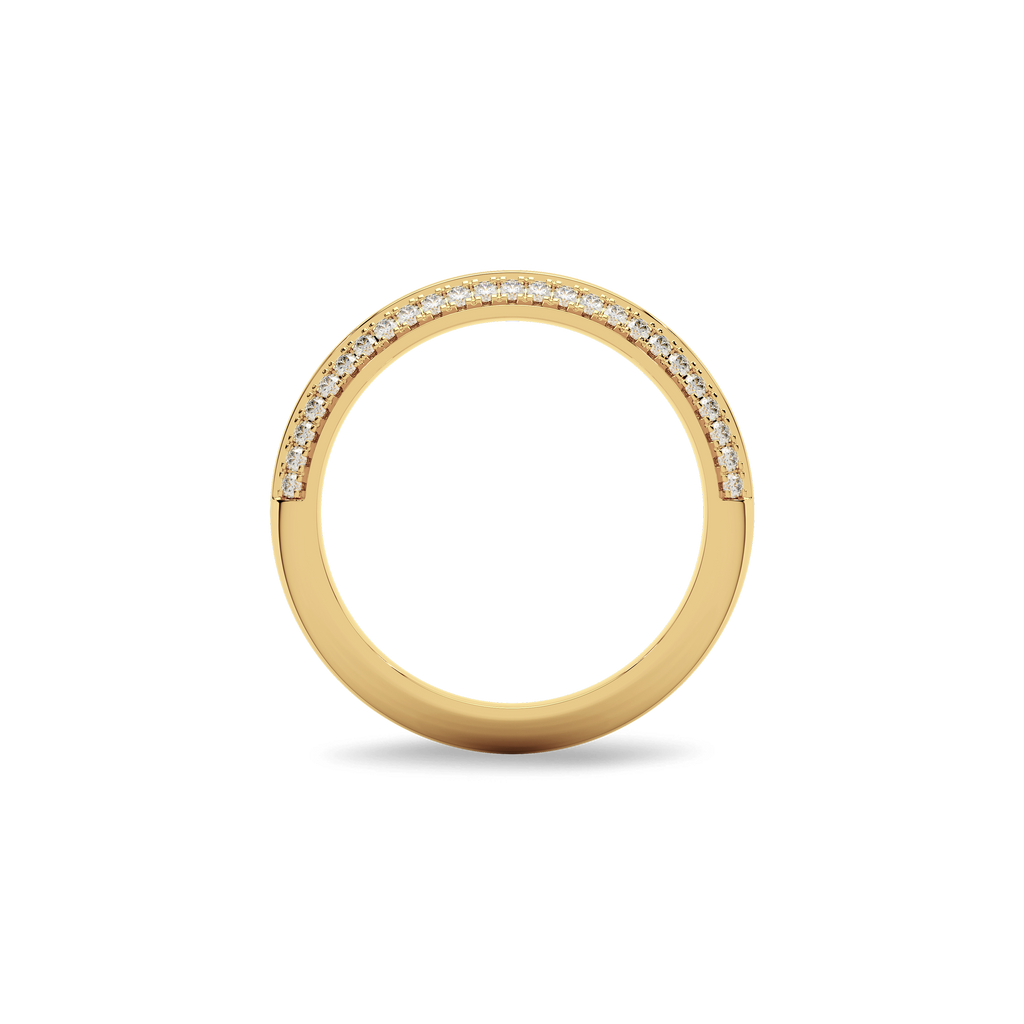 14K Gold Classic Stone-set  Wedding Band