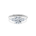 Daphnis Three Stones Engagement Ring Round•White Gold