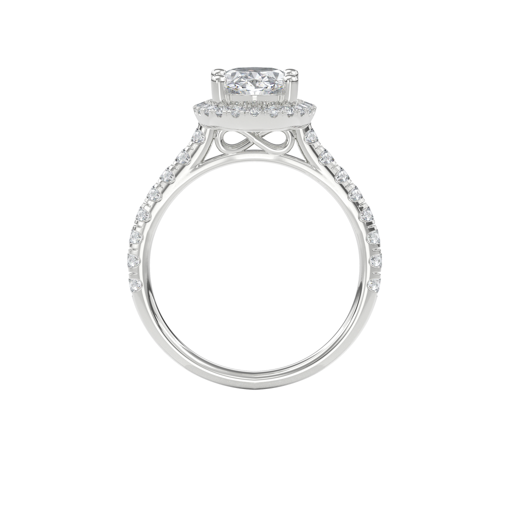 Elara Infinity Engagement Ring Oval•White Gold
