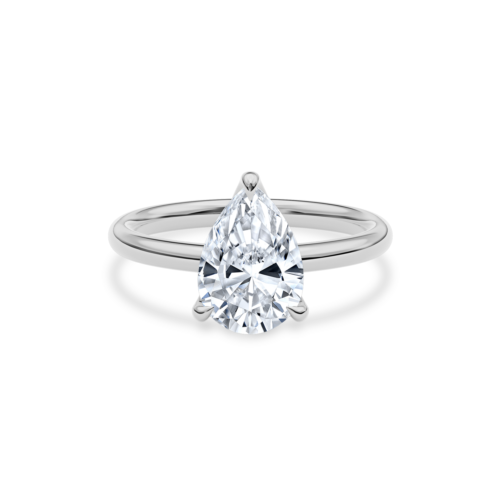 Dia Solitaire Engagement Ring Pear•White Gold
