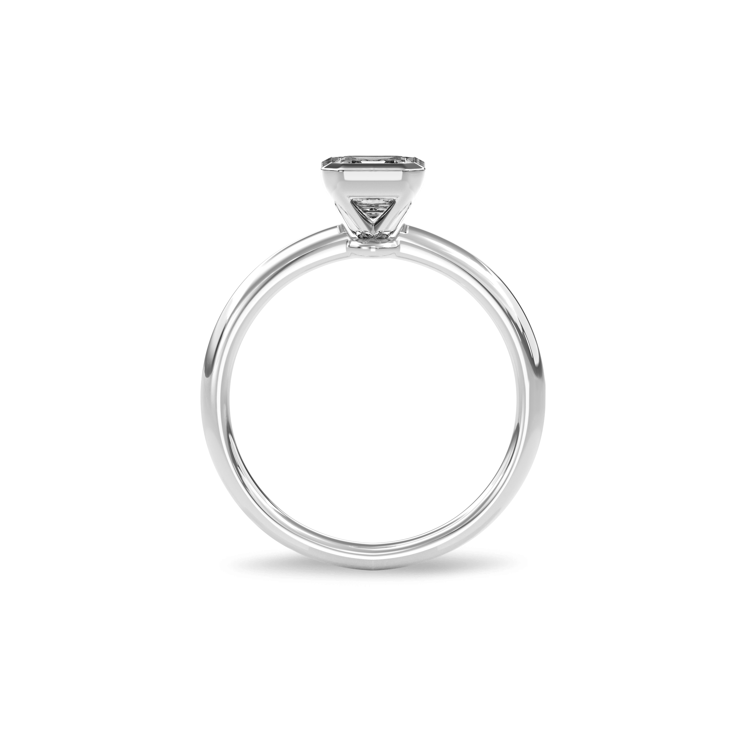 Bezel Ring Emerald•White Gold