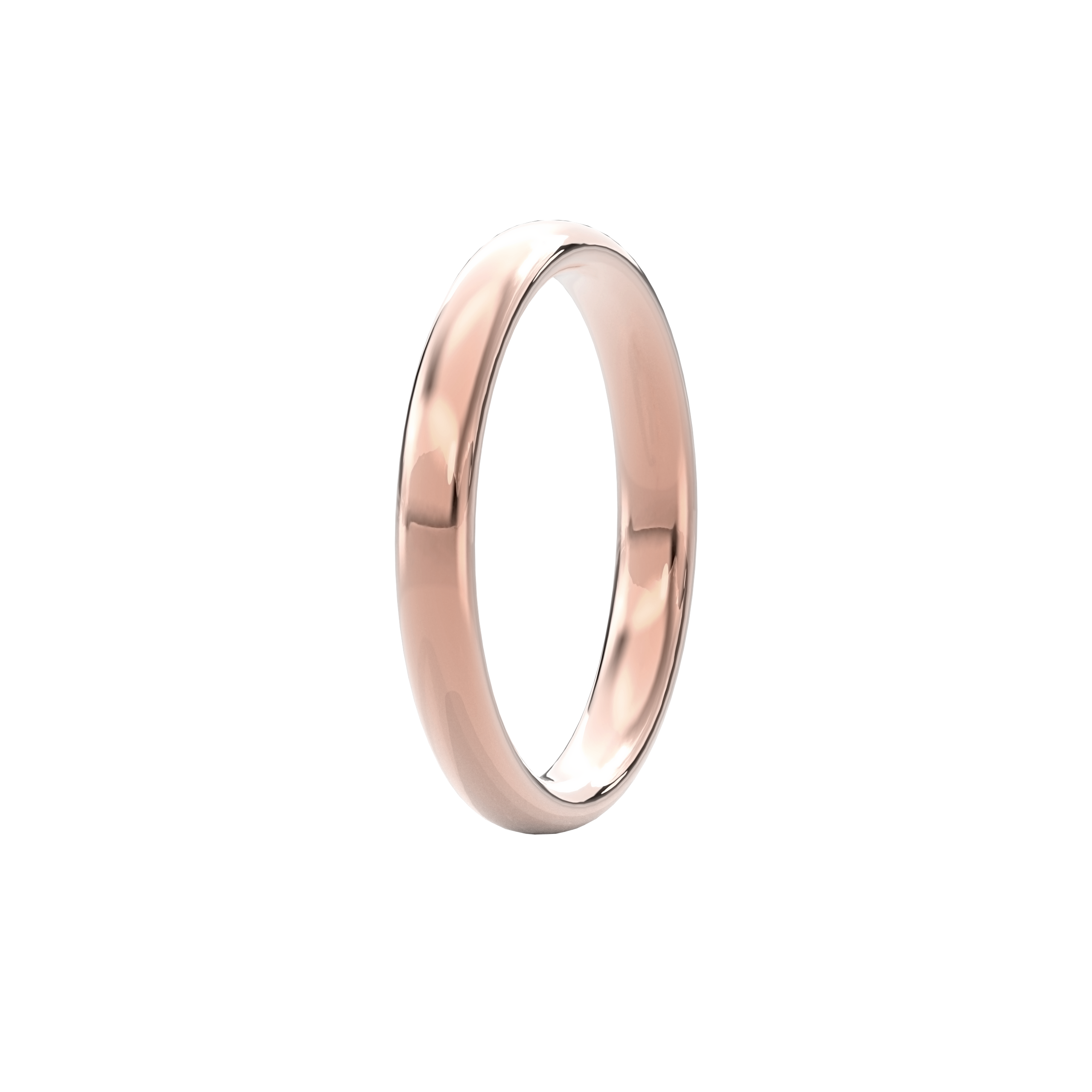 Wedding Bands Round Band 3.3mm•Rose Gold