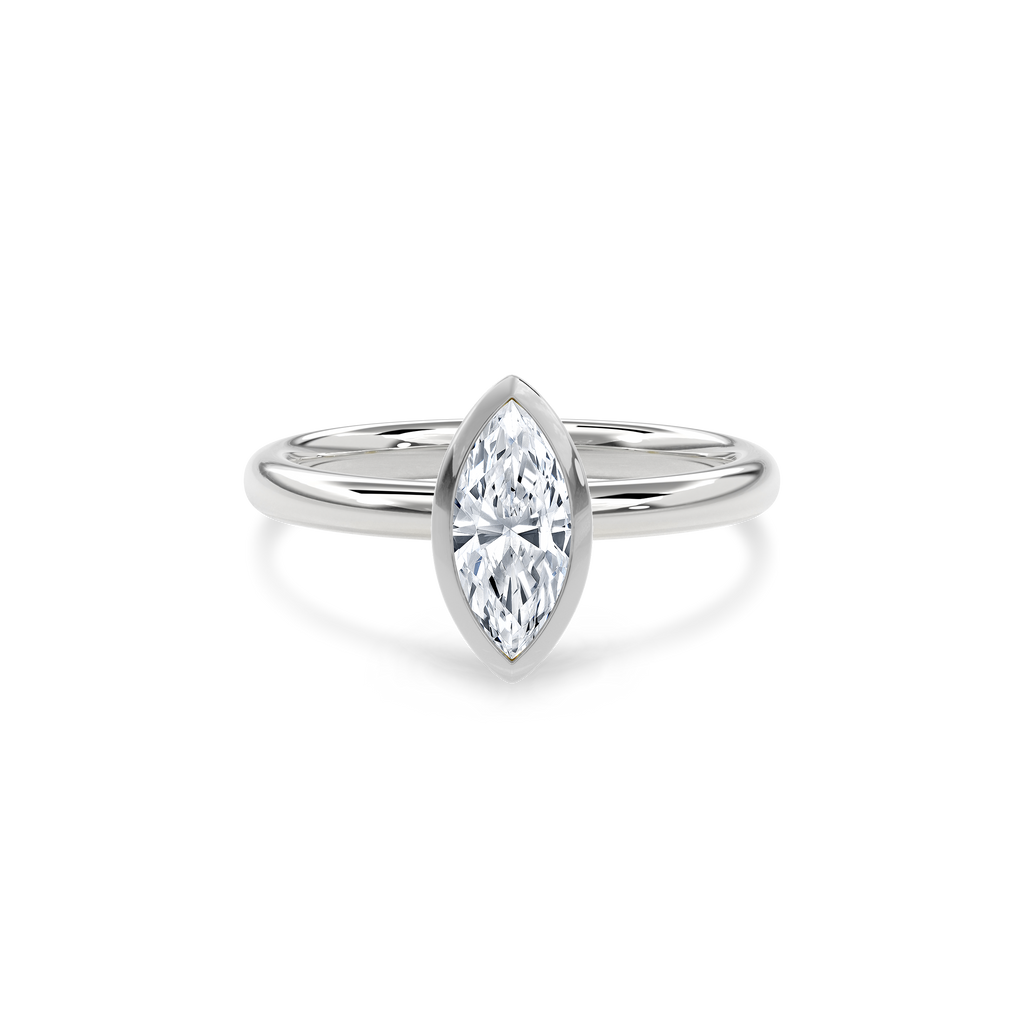 Bezel Ring Marquise•White Gold