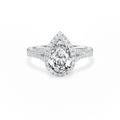 Elara Vintage Inspired Engagement Ring Pear•White Gold