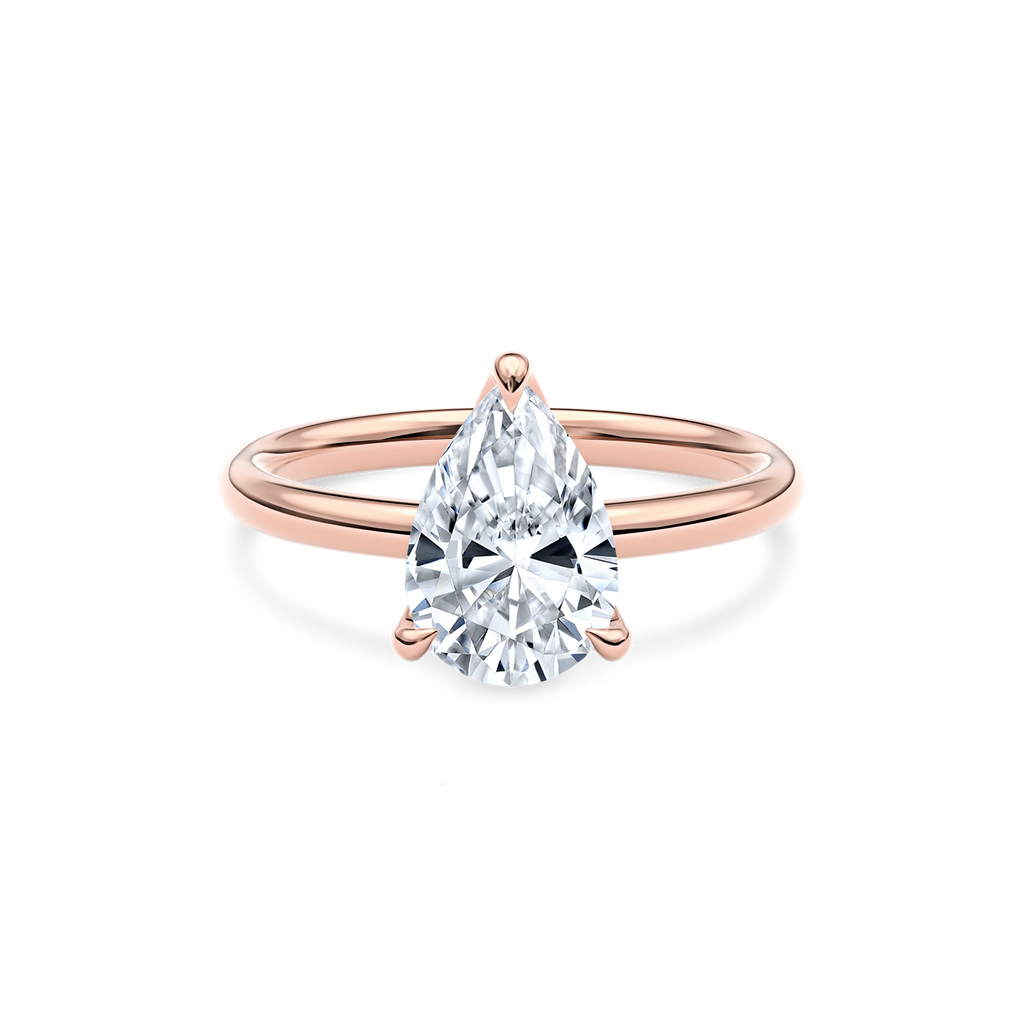 Dia Solitaire Engagement Ring Pear•Rose Gold