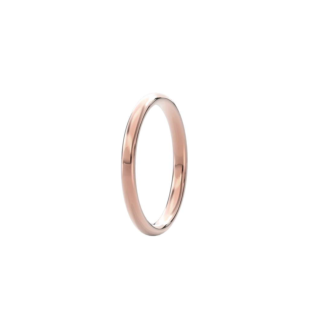 Wedding Bands Round Band 2mm•Rose Gold