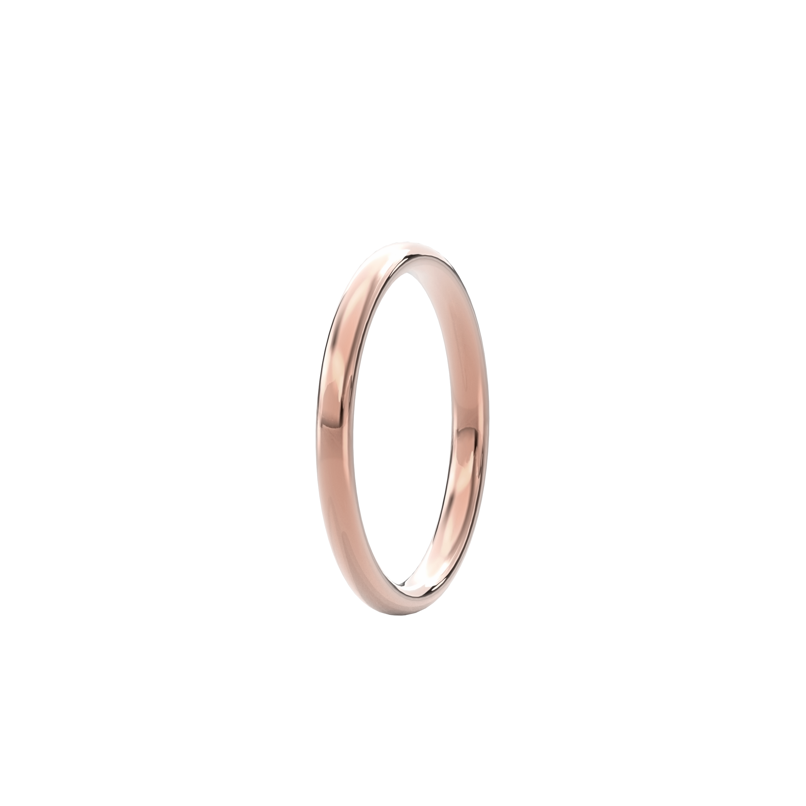 Wedding Bands Round Band 2mm•Rose Gold