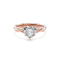 Rhea Twisted Engagement Ring Heart•Rose Gold