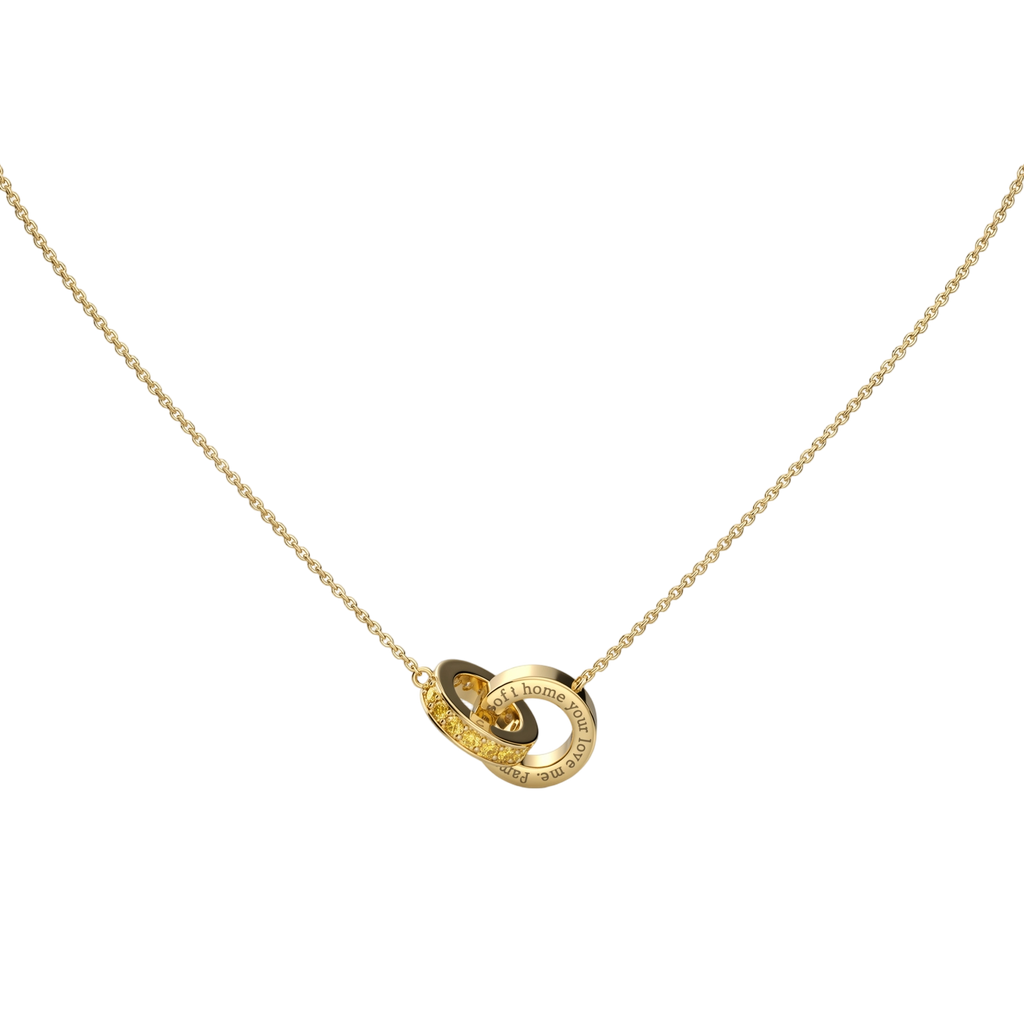 Infinite Linked Circle Necklace – November Birthstone