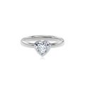 Bezel Ring Heart•White Gold