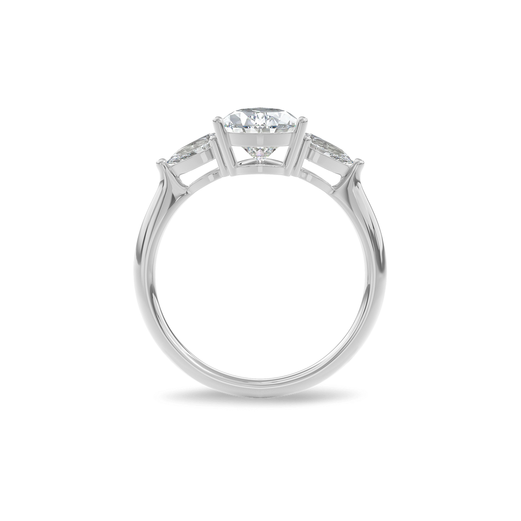 Daphnis Three Stones Engagement Ring Pear•White Gold