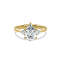 Daphnis Three Stones Engagement Ring Pear•Yellow Gold