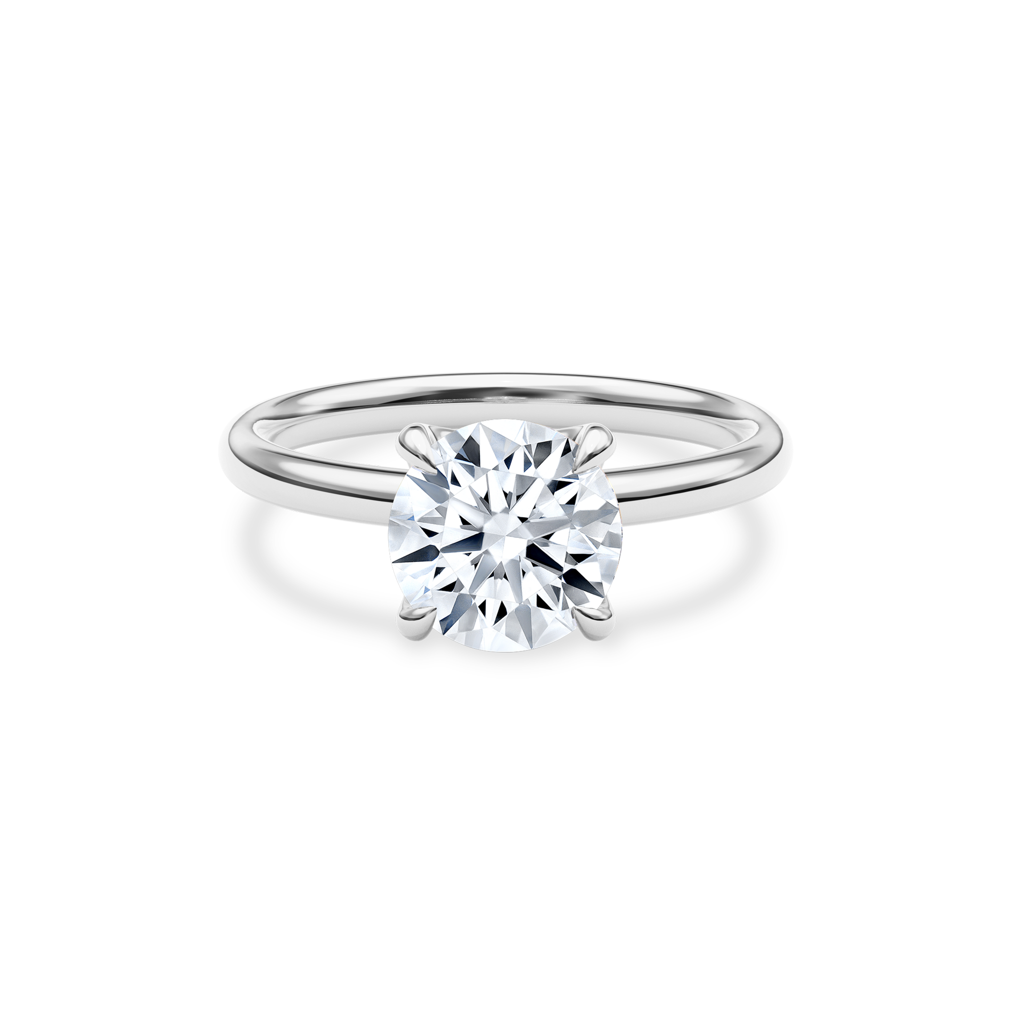 Dia Solitaire Engagement Ring Round•White Gold