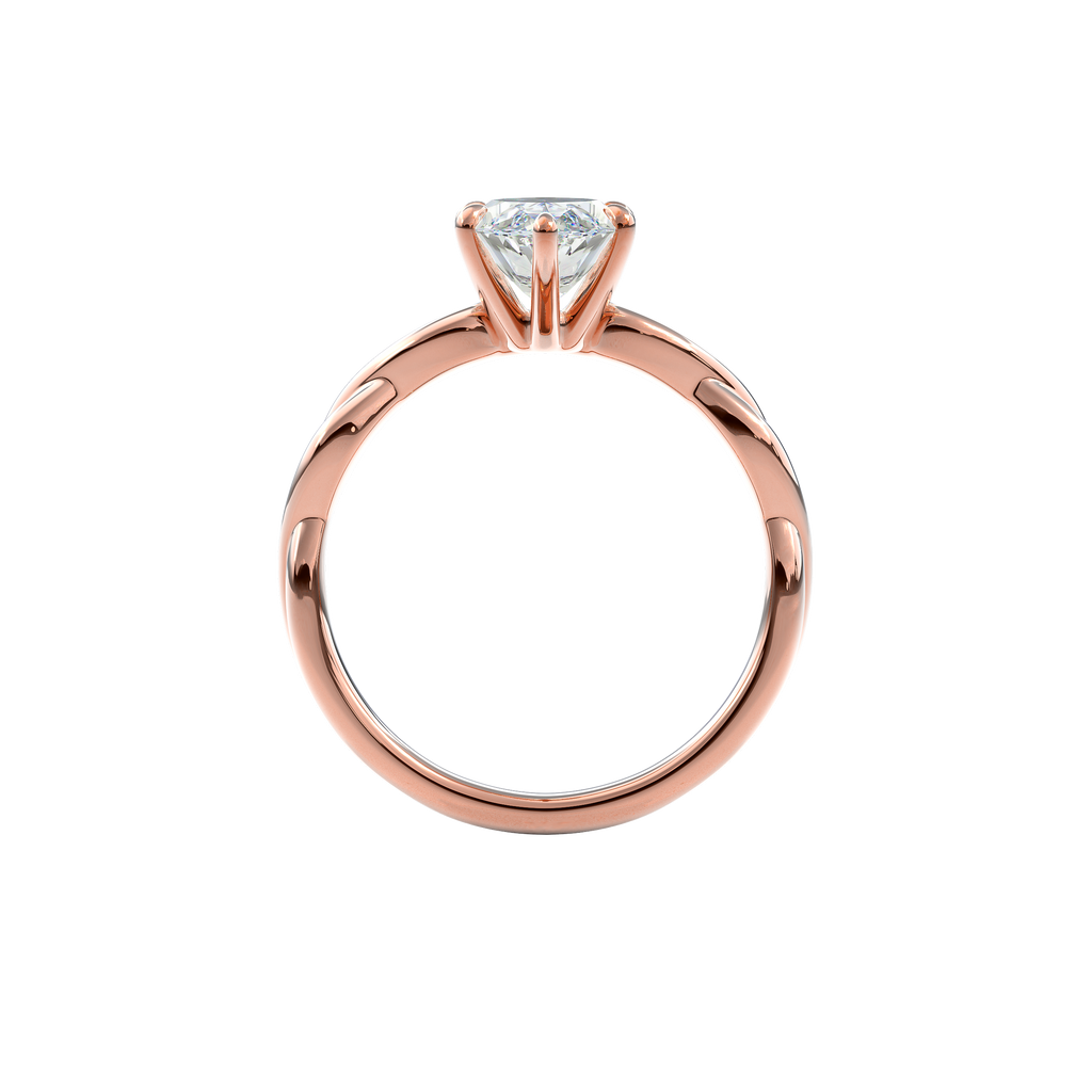 Rhea Twisted Engagement Ring Marquise•Rose Gold