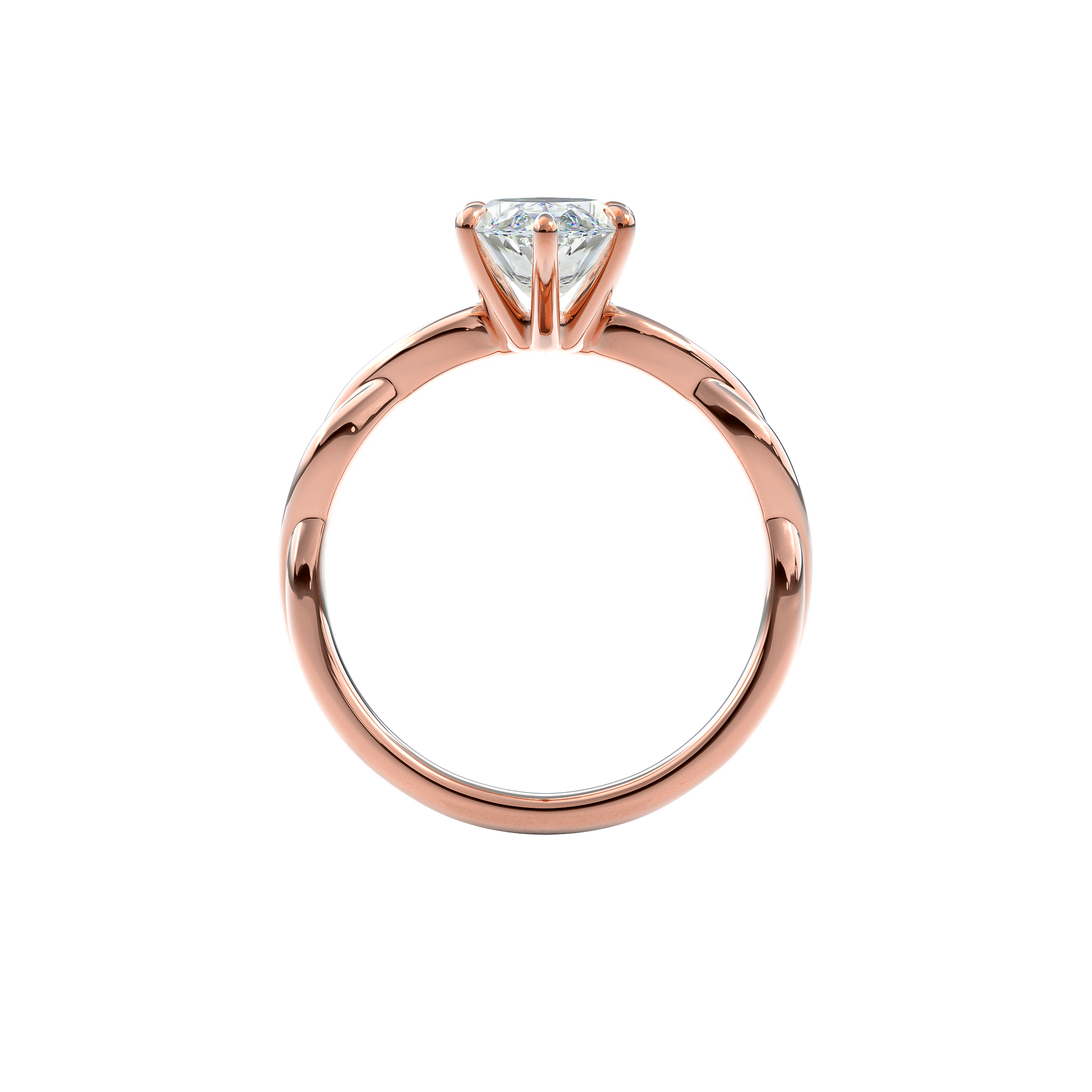 Rhea Twisted Engagement Ring Marquise•Rose Gold