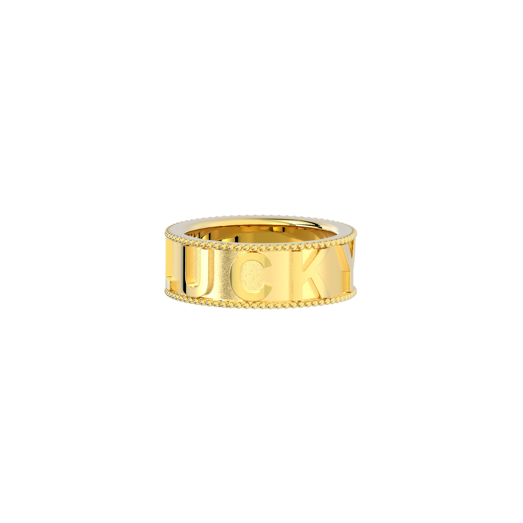 Milgrain CharmMark Lucky Ring SS25R002L