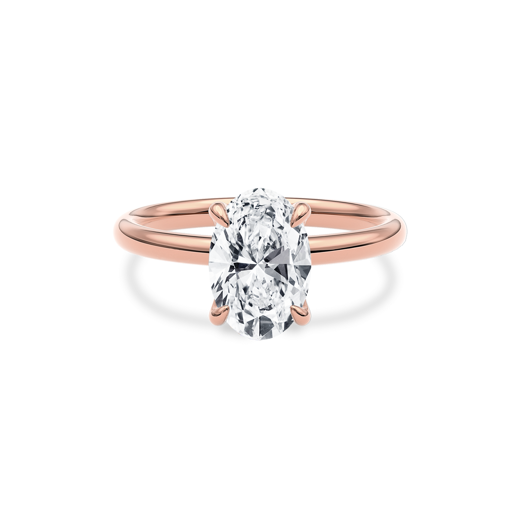 Dia Solitaire Engagement Ring Oval•Rose Gold