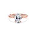 Dia Solitaire Engagement Ring Oval•Rose Gold