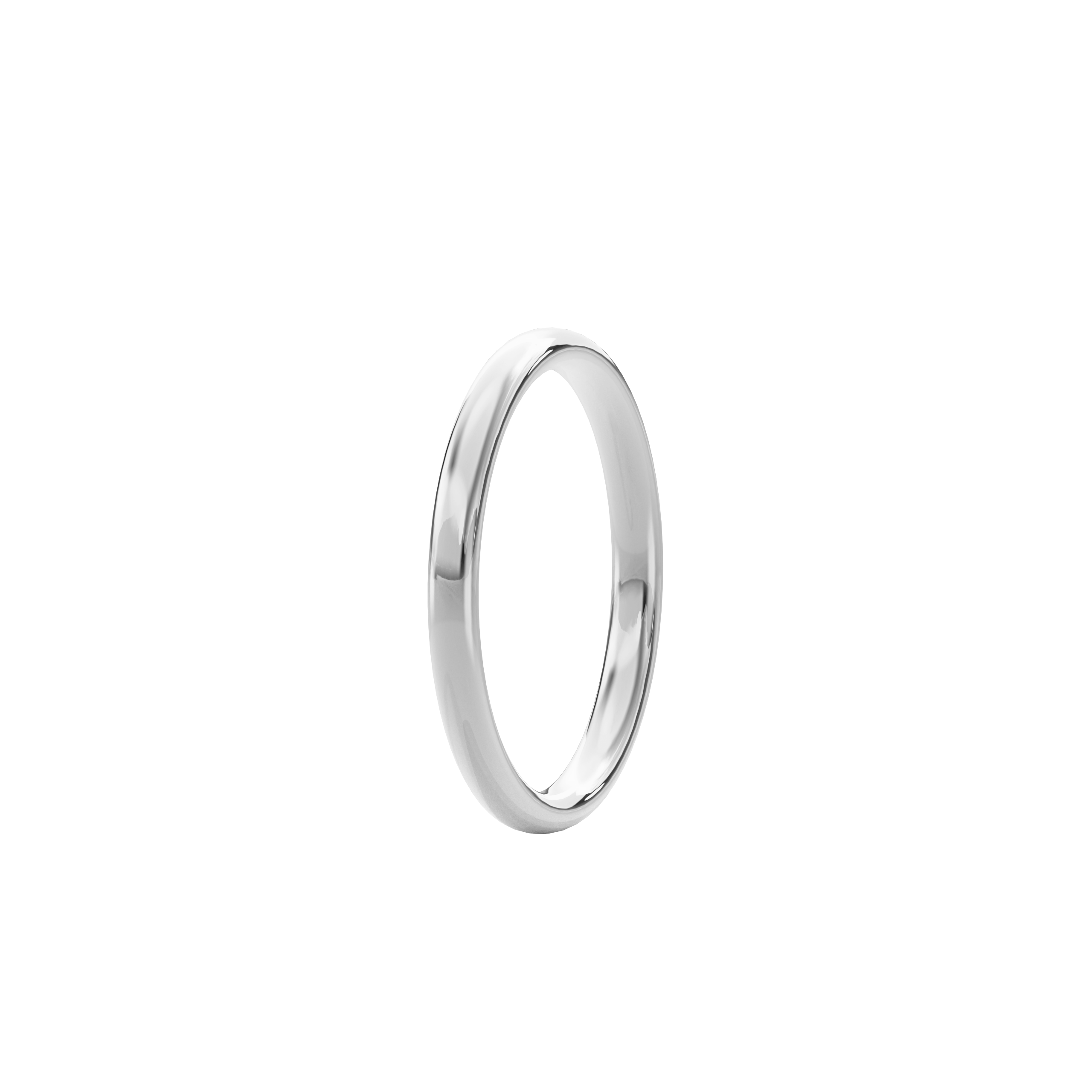 Wedding Bands Round Band 2mm•White Gold