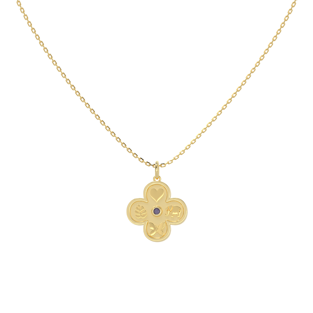 18k Gold Plate Elements Necklace