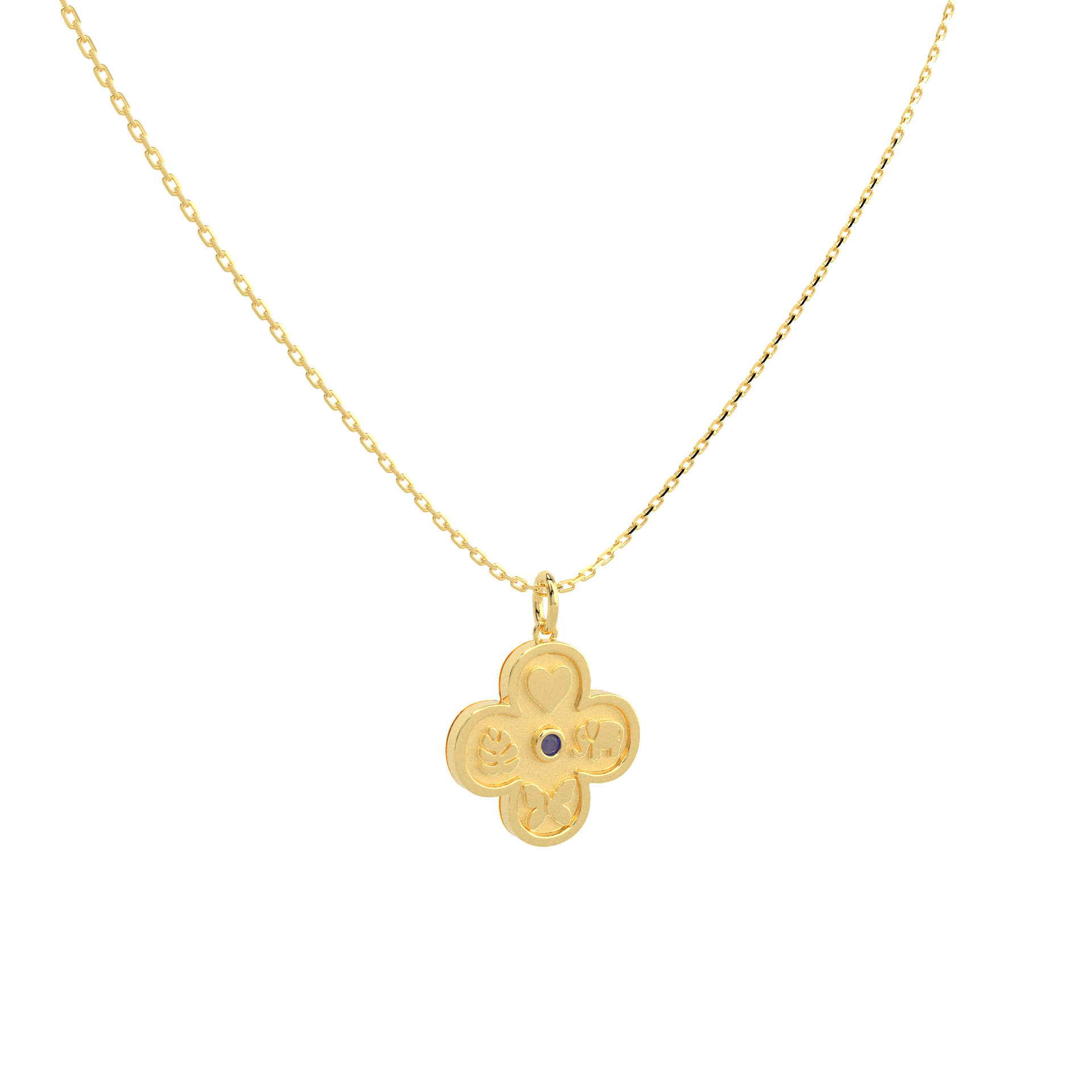 18k Gold Plate Elements Necklace