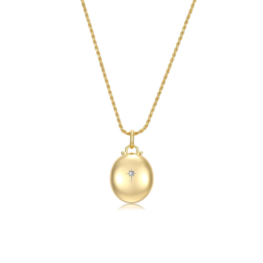 18K Gold Plated Luna Glow  Whisper Locket SN008G