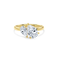 Callisto Two Stones Engagement Ring Pear•Yellow Gold