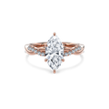 Rhea Twisted Pave Engagement Ring Marquise•Rose Gold