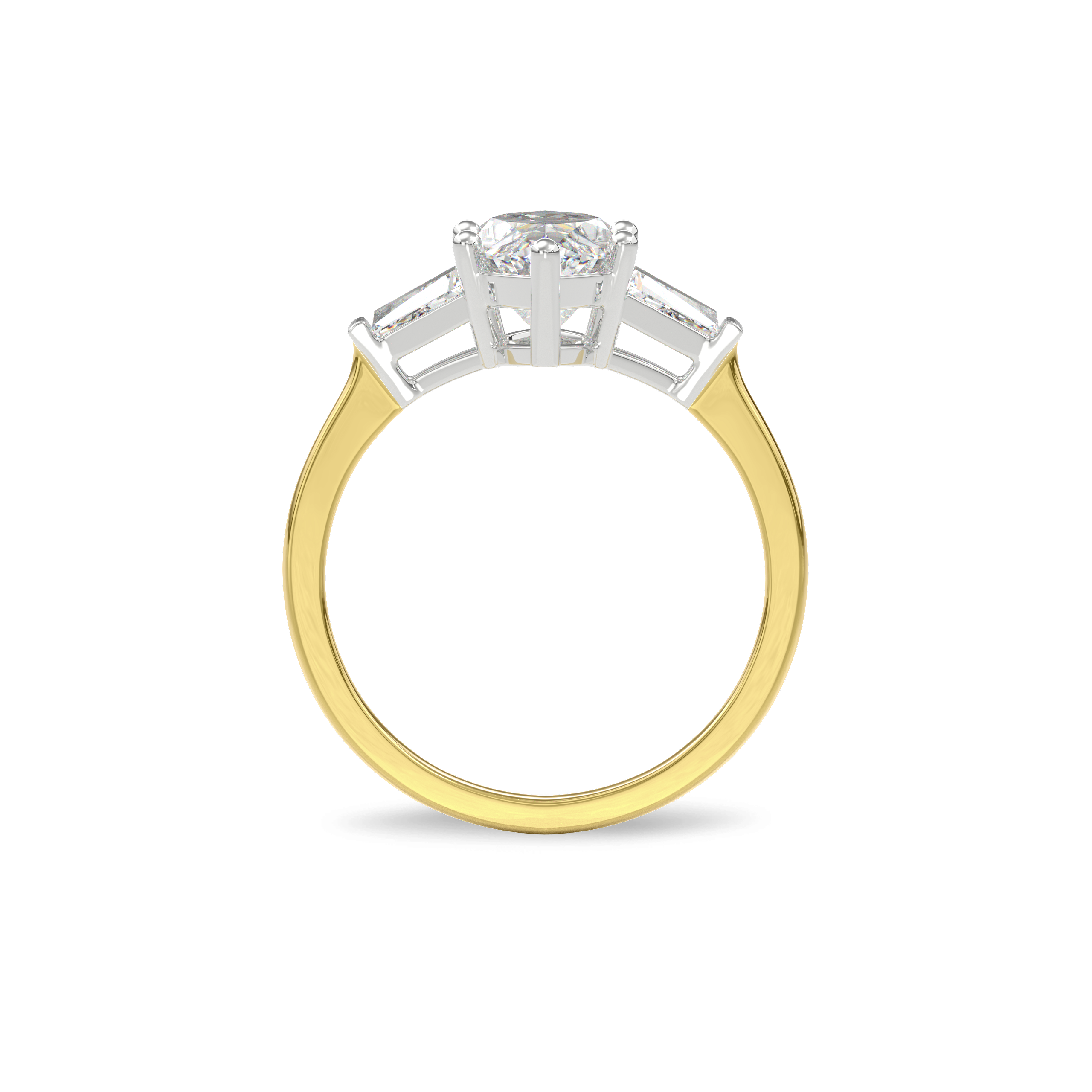 Daphnis Three Stones Engagement Ring Marquise•Yellow Gold