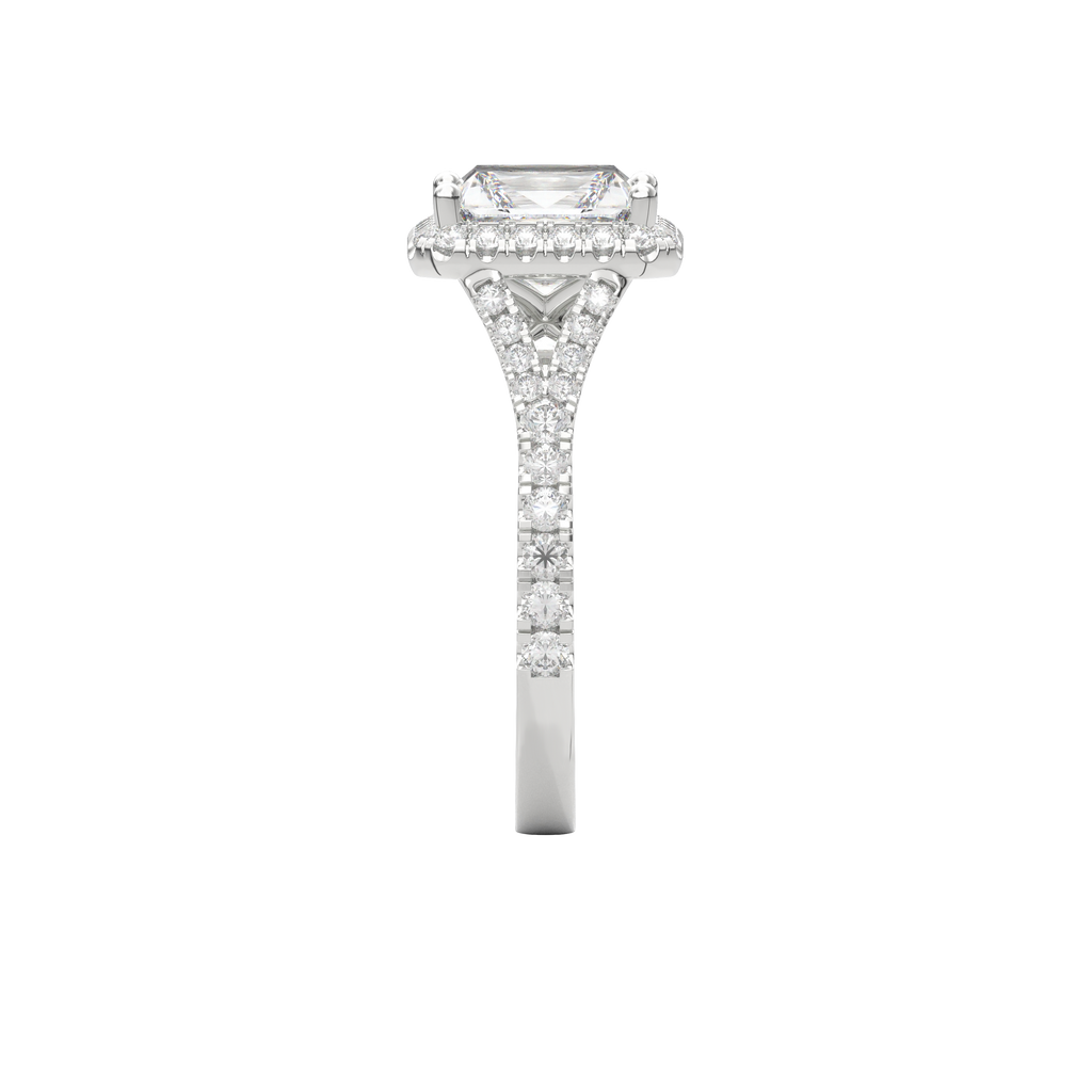 Elara Vintage Inspired Engagement Ring Radiant•White Gold