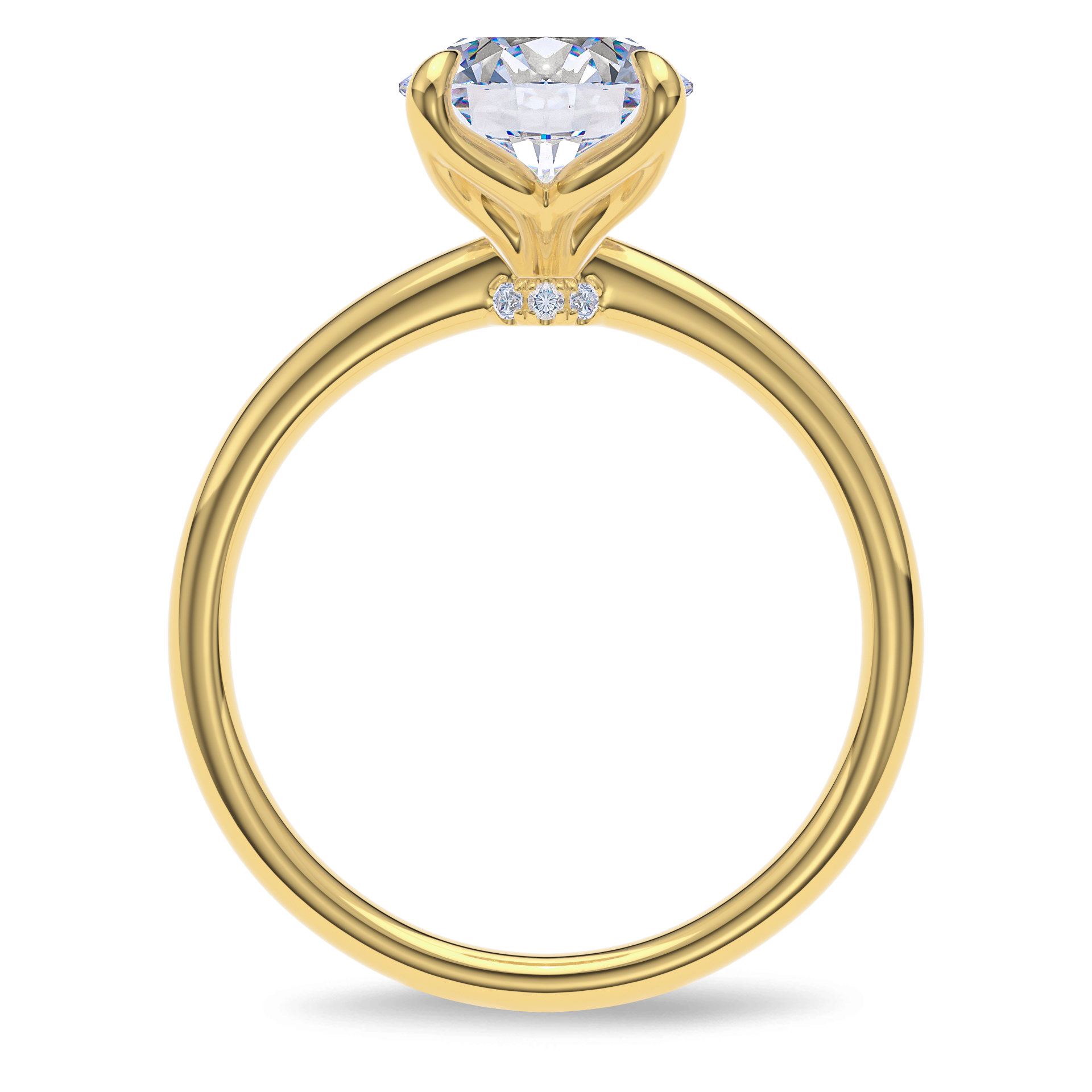 Dia Solitaire Engagement Ring Round•Yellow Gold