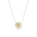18k Gold Plated Silver Pearl Zodiac Necklace SS25N002G