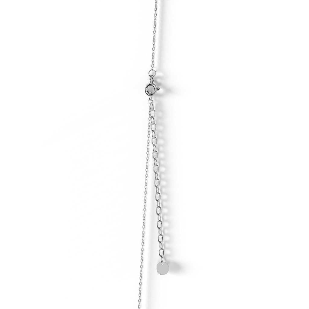 Rhodium Plated Classic Name Necklace SN020R