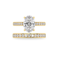The Lumera Marquise Grace Half Band Engagement Ring in 14K Gold