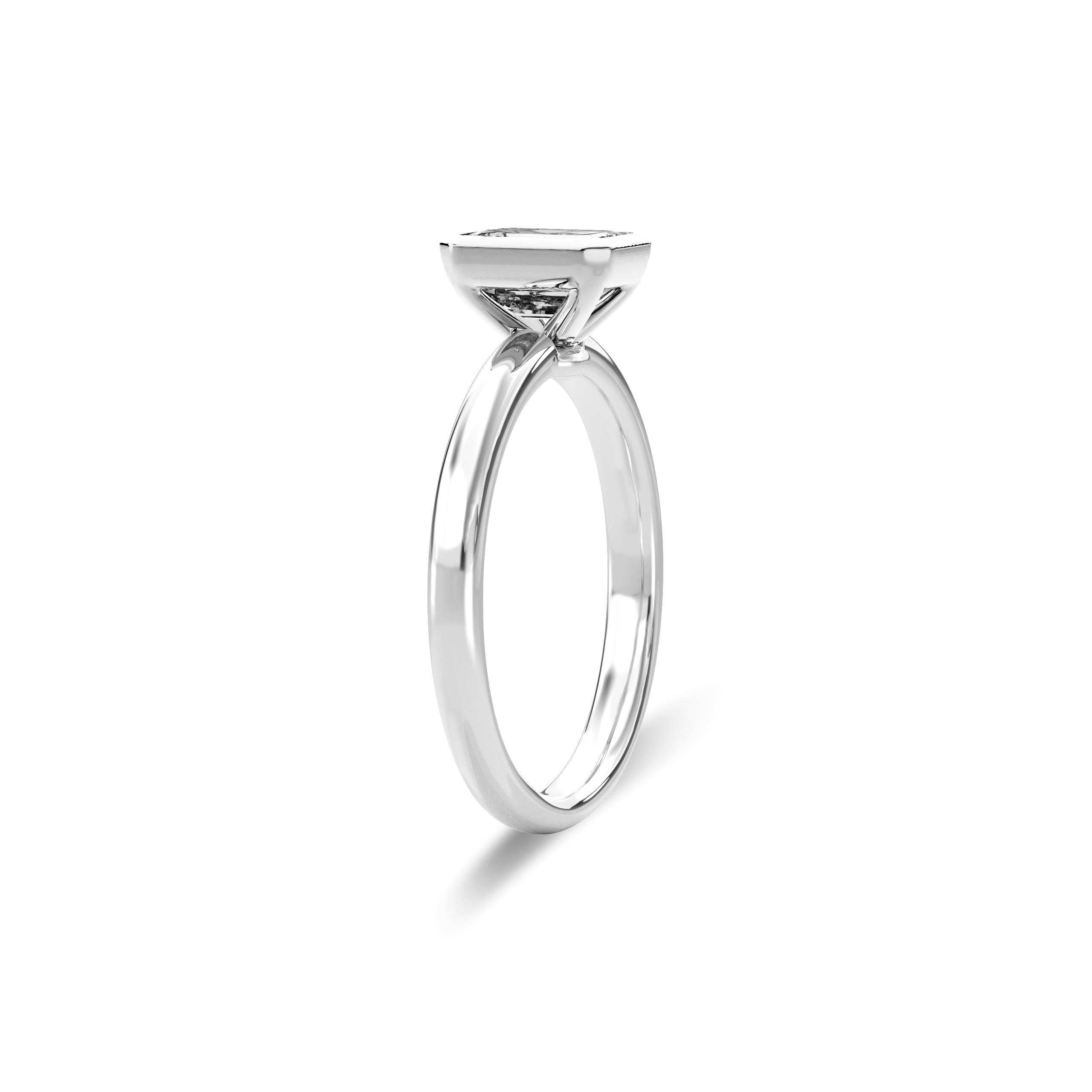 Bezel Ring Emerald•White Gold