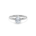 Bezel Ring Pear•White Gold