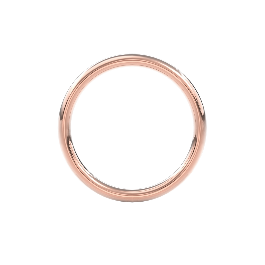 Wedding Bands Round Band 3.3mm•Rose Gold
