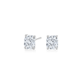 Dia Solitaire Single Stud Earring Cushion•White Gold