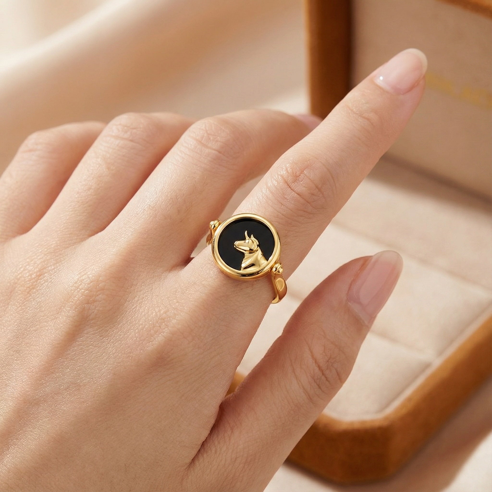 Twin Signet Ring & Pendant SR002G