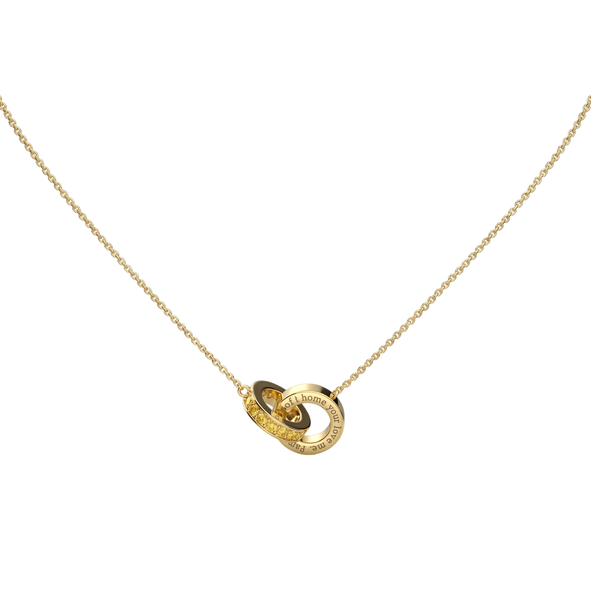 Infinite Linked Circle Necklace – November Birthstone